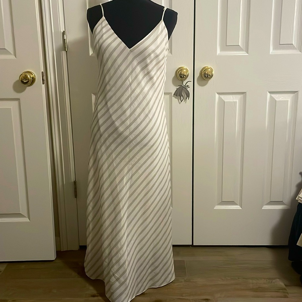 Frame striped bias, cut Cami slip dress size M